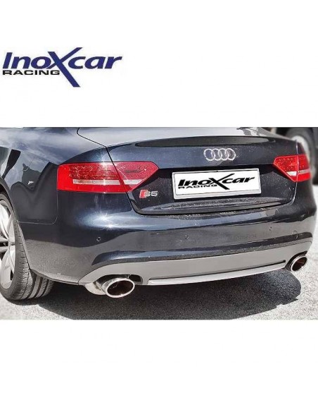 Silencieux échappement arrière D+G Inox sortie Ovale 150x105mm Audi S5 4l2 V8 sur véhicule