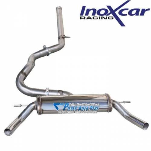 Tube échappement Intermédiaire 70mm + Silencieux arrière Inox sorties D+G Renault Clio 4 1l6 Turbo RS