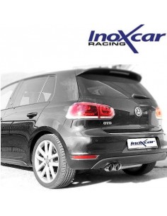 Silencieux échappement arrière Inox Double sortie Racing 80mm Volkswagen Golf 6 2l0 TDi 2