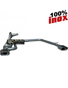 Silencieux échappement Inox 1 sortie D+G Ovale 120x80mm Volkswagen Golf 4 1l6 16v