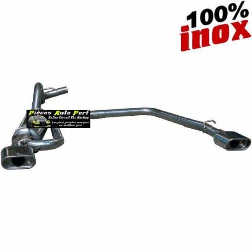 Silencieux échappement Inox 1 sortie D+G Ovale 120x80mm Volkswagen Golf 4 1l9 TDi 150