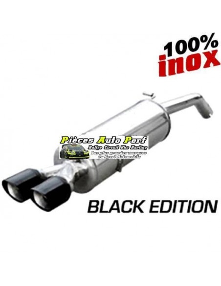 Silencieux échappement Inox 2 sorties X-Race Black diamètre 80mm Fiat Grande Punto 1l4 Abarth T-Jet