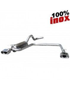Silencieux échappement Inox 1 sortie D+G oblong diamètre Fiat Grande Punto 1l9 16v M-Jet