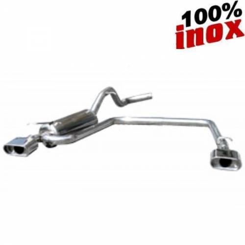 Silencieux échappement Inox 1 sortie D+G oblong diamètre Fiat Grande Punto 1l9 16v M-Jet