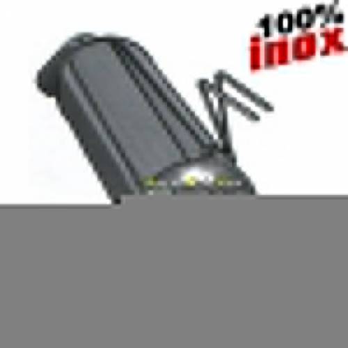 Silencieux échappement Inox 1 sortie Ovale diamètre 120x80mm Fiat Panda 1l4 16v