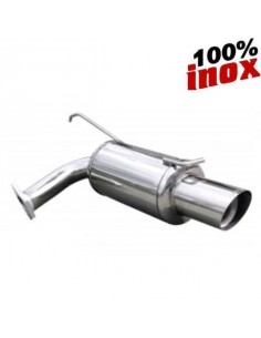 Silencieux échappement arrière Inox 1 sortie Racing Diamètre 102mm MITSUBISHI Lancer Evo 7