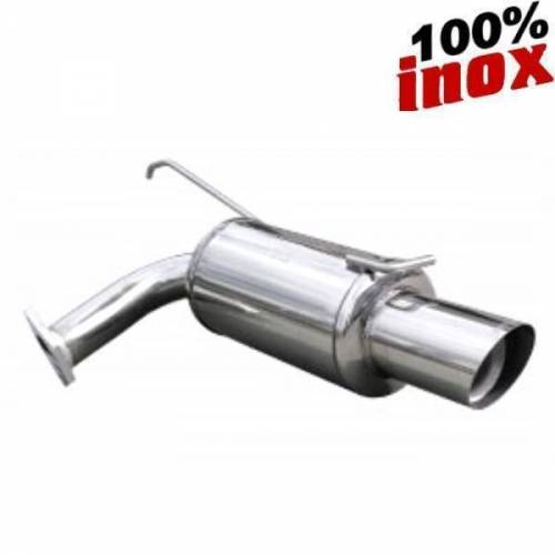 Silencieux échappement arrière Inox 1 sortie Racing Diamètre 102mm MITSUBISHI Lancer Evo 7