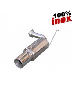 Silencieux échappement arrière Inox 1 sortie Ronde Diamètre 102mm MITSUBISHI Lancer Evo 7