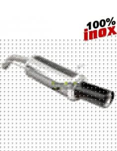 Silencieux échappement Inox 1 sortie X-Race Black diamètre 100mm Peugeot 208 1l6 16v GTi Turbo