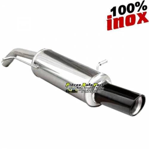 Silencieux échappement Inox 1 sortie X-Race Black diamètre 100mm Peugeot 208 1l6 16v GTi Turbo