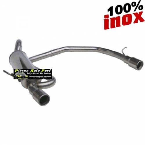 Silencieux échappement Duplex Inox 1 sortie Ronde D+G diamètre 80mm Suzuki Swift 1l6 16v Sport