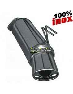 Silencieux échappement Inox 1 sortie Ovale diamètre 120x80mm Alfa Romeo Mito 1l6 JTDM