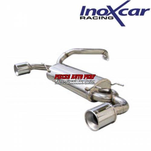 Silencieux échappement Inox 1 sortie Ronde Mega D+G 120mm Mazda 3 2l3 Turbo Di MPS
