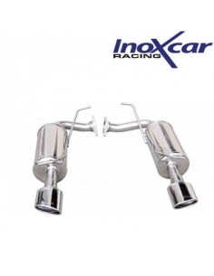 Silencieux échappement Inox 1 sortie Ovale oblique D+G 120x80mm Mazda 6 2l3 Turbo 16v