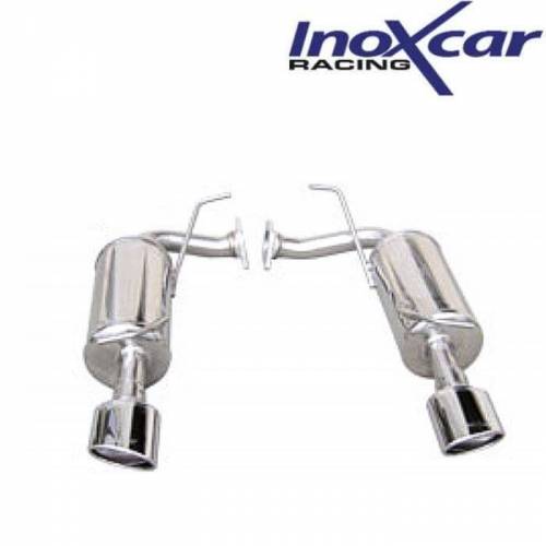 Silencieux échappement Inox 1 sortie Ovale oblique D+G 120x80mm Mazda 6 2l3 Turbo 16v