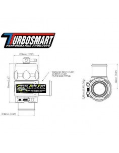 Turbo valve étanche Universel à circuit fermé TURBOSMART Plum Back Bleu 2