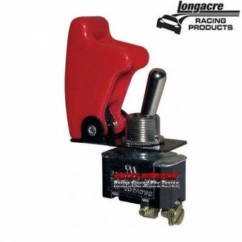 Interrupteur à bascule Compétition 2 positions 40Ah avec Capot rouge