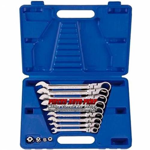 Coffret à Cliquet 45 pièces Douilles métriques 6 pans carré 1/4