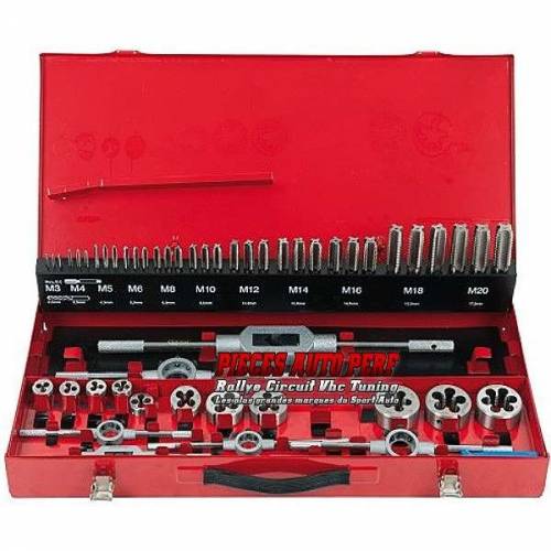 Coffret Tarauds et Fillières PRO 52 pièces