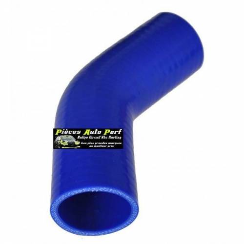 Durite Coude 45° silicone renforcé Bleu Diamètre 22mm