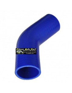 Durite Coude 45° silicone renforcé Bleu Diamètre 32mm