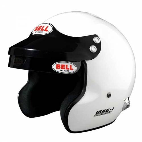 Casque JET FIA HANS BELL Mag-1 2017 Blanc