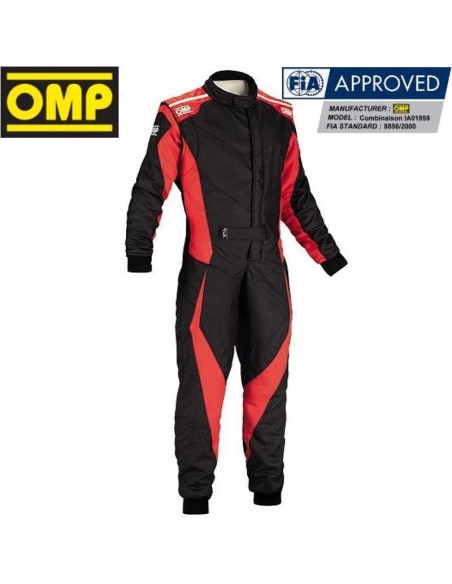 Combinaison FIA OMP Tecnica EVO Noir/Rouge