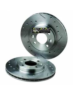 2 Disques de freins Arrière Percés Rainurés 256x22mm Audi S3 1l8 Turbo 20v