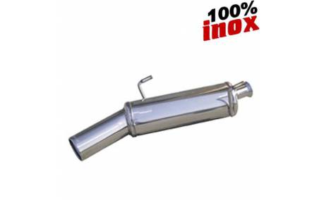 Terminal échappement Inox 1 sortie Ronde Diamètre 100mm PEUGEOT 206 1l4 HDi 68cv