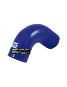 Durite Coude 90° silicone renforcé Bleu Diamètre 22mm