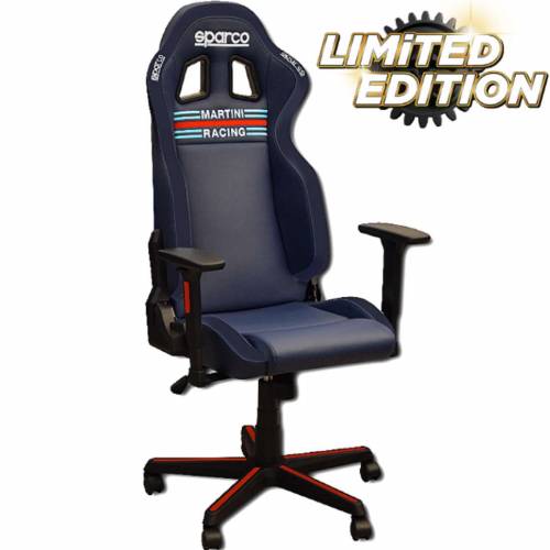Siège de bureau en Simili Cuir SPARCO R100  MARTINI RACING
