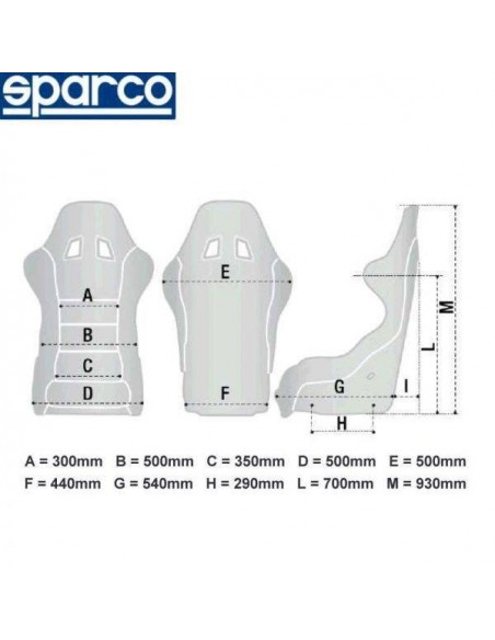 Cotes du Siège sportif  réglable SPARCO R100 MARTINI Racing Simili-cuir