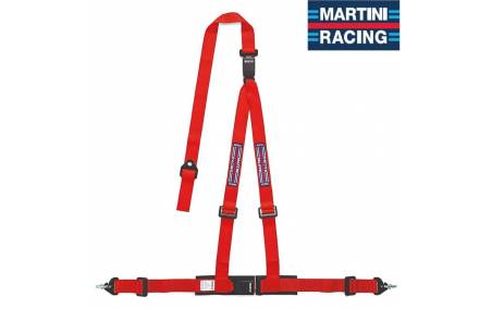 Harnais routier MARTINI RACING 3 points de fixation rouge