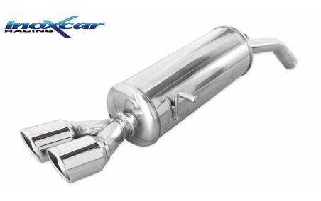 Silencieux échappement Inox 2 sorties X-Race diamètre 80mm Peugeot 208 1l6 16v GTi Turbo 30TH 208cv