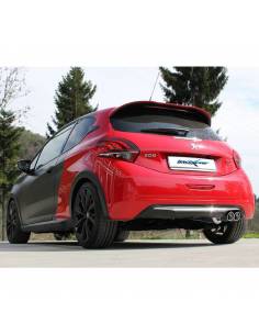 Silencieux échappement Inox 2 sorties X-Race diamètre 80mm Peugeot 208 1l6 16v GTi Turbo 30TH 208cv 2
