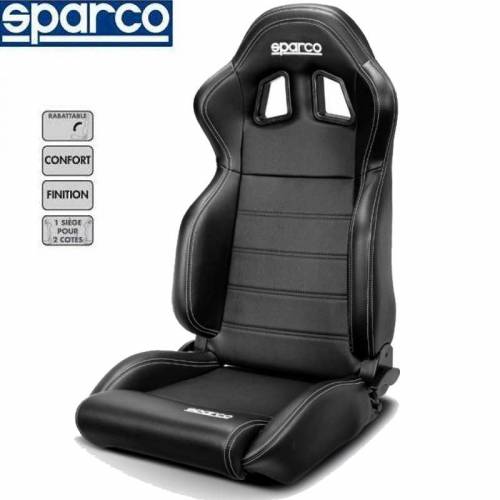Siège sportif réglable SPARCO R100 2022 Skaï  Noir