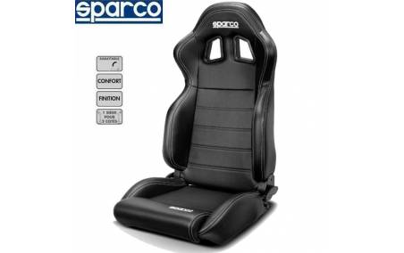 Siège sportif réglable SPARCO R100 2022 Skaï  Noir