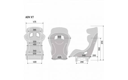 cotes du Siège Baquet FIA SPARCO ADV XT Carbone