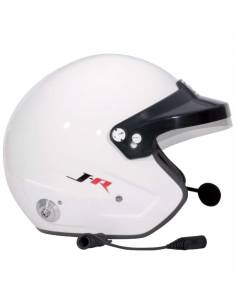 Casque jet FIA Hans OMP J-Rally Blanc 2
