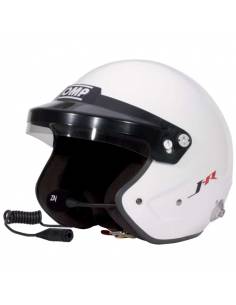 Casque jet FIA Hans OMP J-Rally Blanc