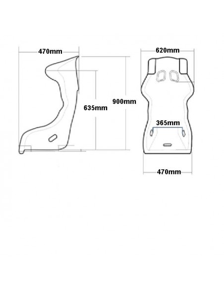 Siège baquet Fibre FIA OMP HRC Air