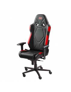 Siège de bureau Simili Cuir OMP GS Noir/Rouge