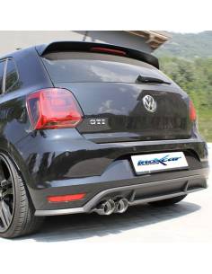 Terminal inox sans silencieux sorties Racing 2x80 Volkswagen Polo 6C GTi 2