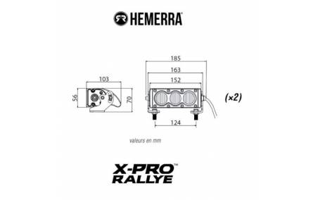 Cotes de la Rampe à leds virages HEMERRA X-Pro Rallye