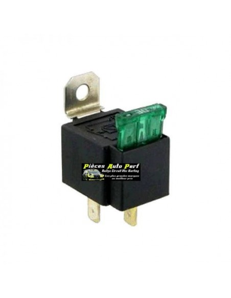 Relai 4 broches 12 volts 30 ampères Fusible intégré