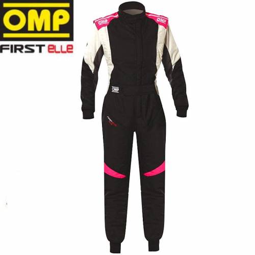Combinaison Femme FIA OMP First Elle noir/fuschia
