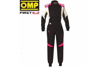 Combinaison Femme FIA OMP First Elle noir/fuschia