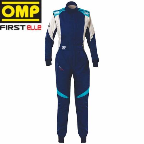 Combinaison Femme FIA OMP First Evo Elle noir/bleu