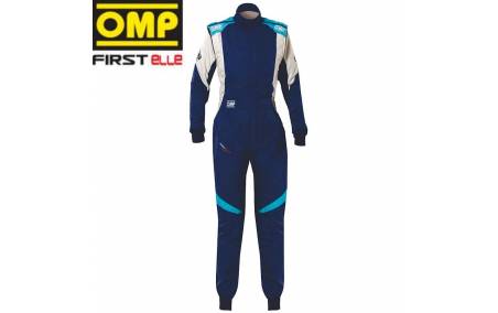 Combinaison Femme FIA OMP First Evo Elle noir/bleu