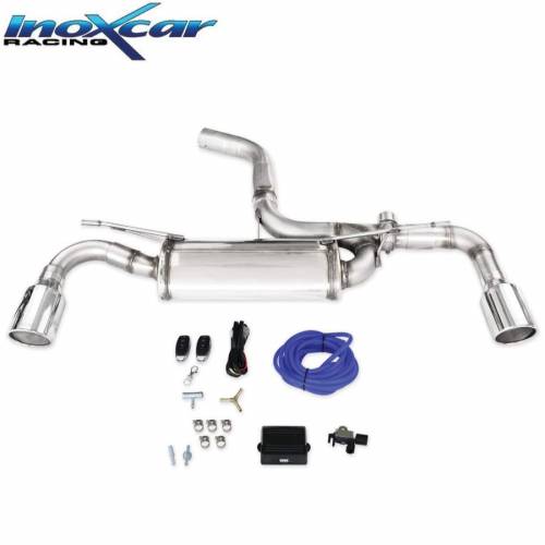 Silencieux échappement arrière Inox 2 sorties avec valve Volkswagen Golf 8 GTi